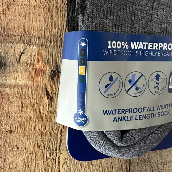 NWT Sealskinz All Weather Ankle Length Waterproof Sock in Gray Size Large - Picture 3 of 6